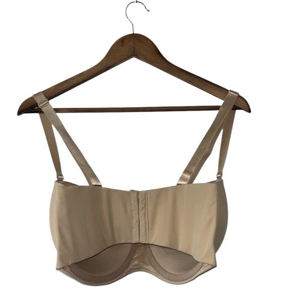 Cacique Lightly Lined Multi-Way Strapless Bra Tan Nude Beige Underwire Size 38G - Picture 2 of 5